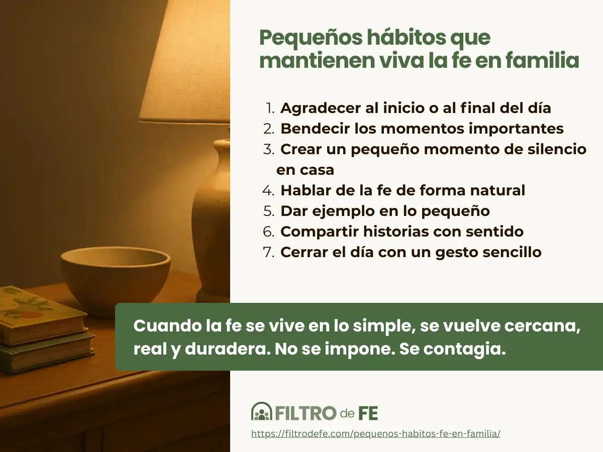Pequeños hábitos que mantienen viva la fe en familia