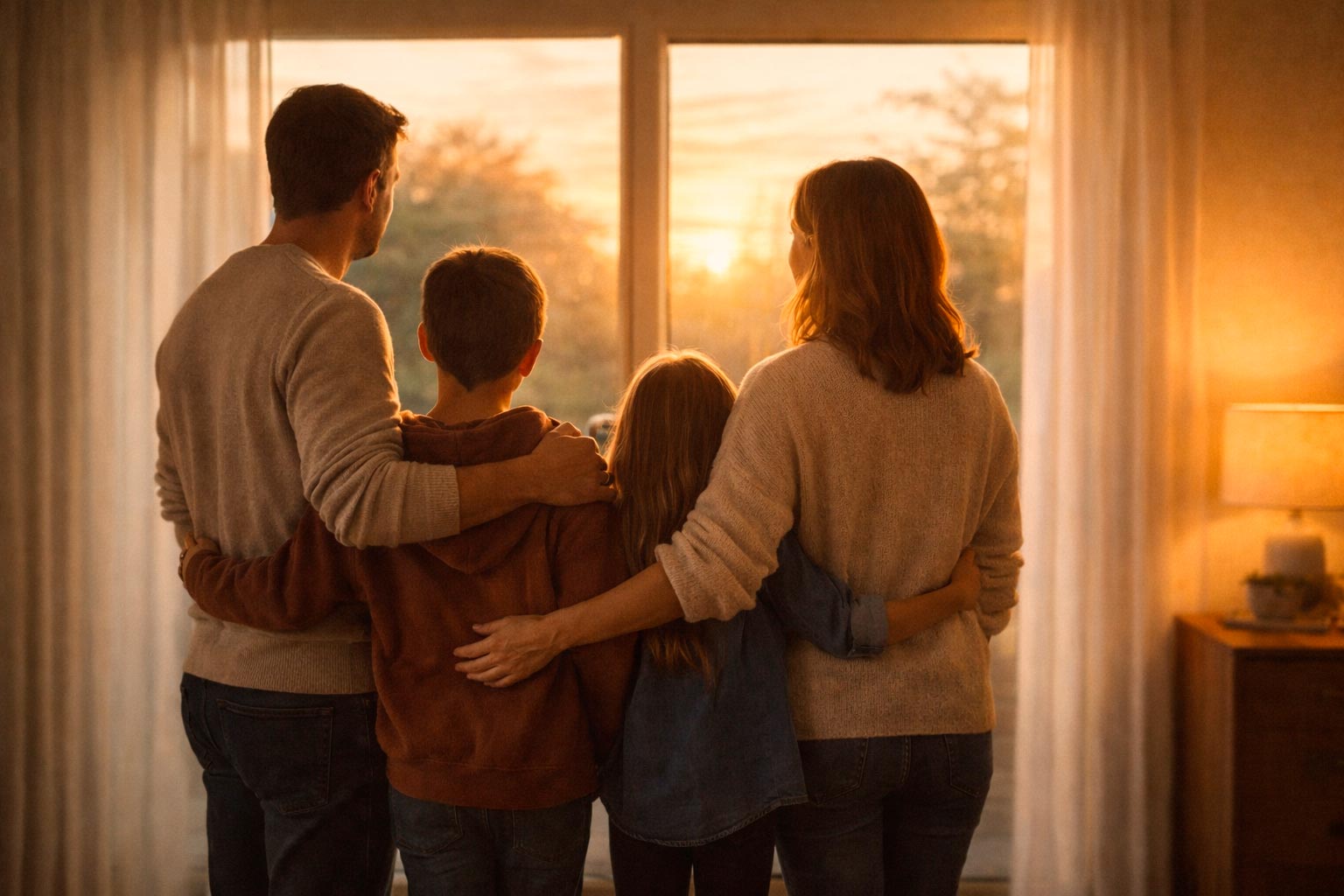 Familia comenzando un nuevo año con fe y esperanza