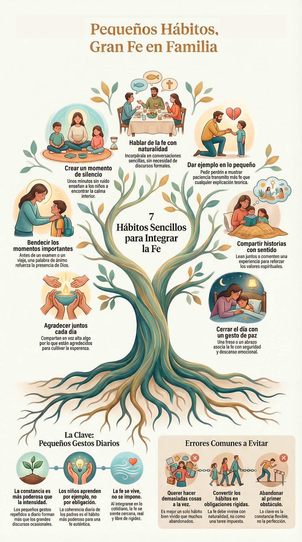 Infografía: Pequeños hábitos, gran fe en familia