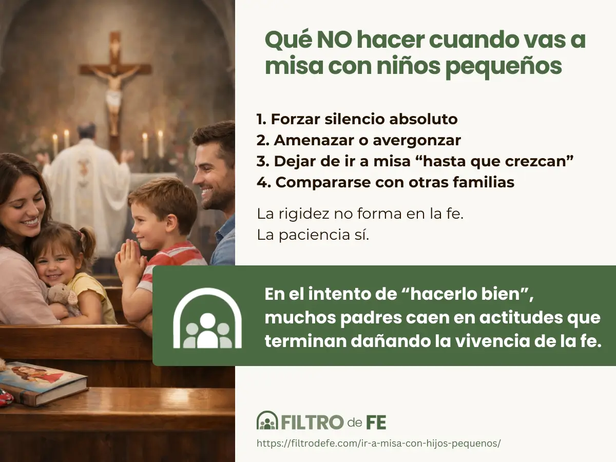 Qué no hacer cuando vas a misa con niños pequeños
